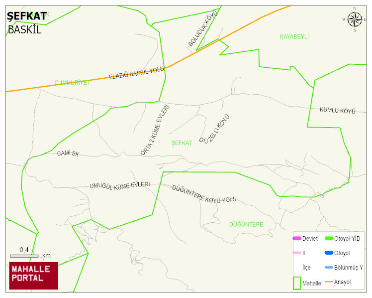 ŞEFKAT Mahallesi Haritası | Detaylı Köy ve Mahalle Görünümü
