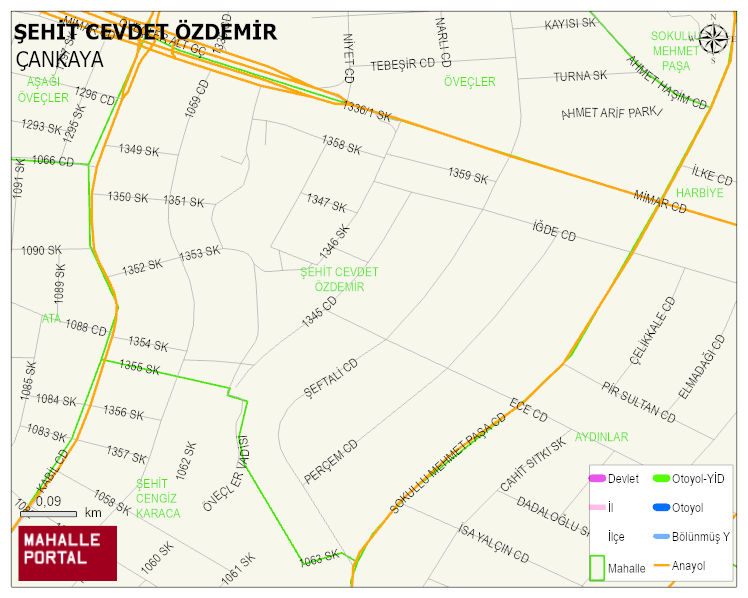ŞEHİT CEVDET ÖZDEMİR Mahallesi Haritası | Uydu Görüntüsü ve Harita Detayları