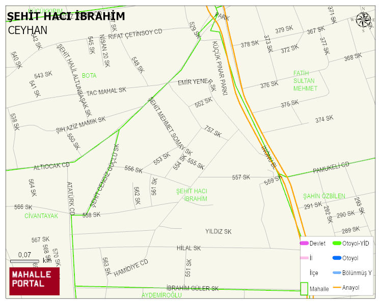 ŞEHİT HACI İBRAHİM Mahallesi Haritası | Güncel Mahalle ve Köy Haritası