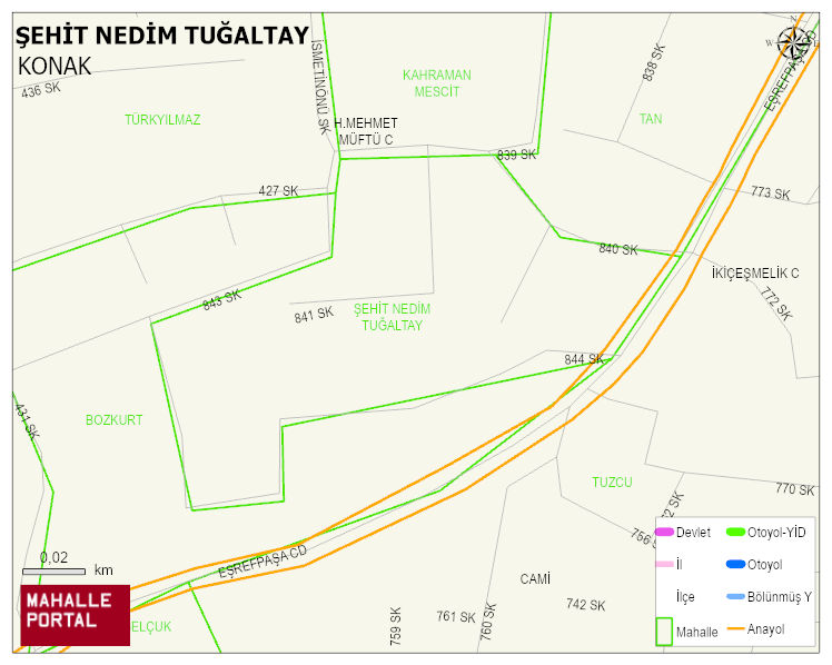 ŞEHİT NEDİM TUĞALTAY Mahallesi Haritası | Güncel Mahalle ve Köy Haritası