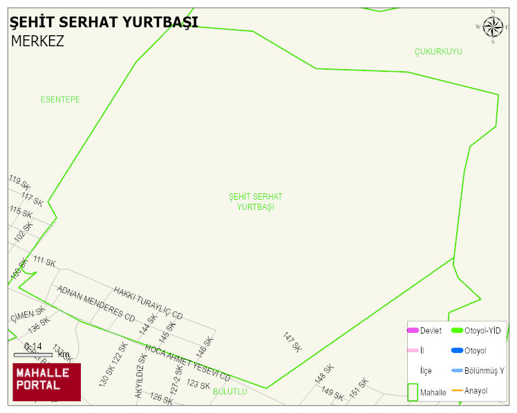 ŞEHİT SERHAT YURTBAŞI Mahallesi Haritası | Sayısal Bölge Görünümü