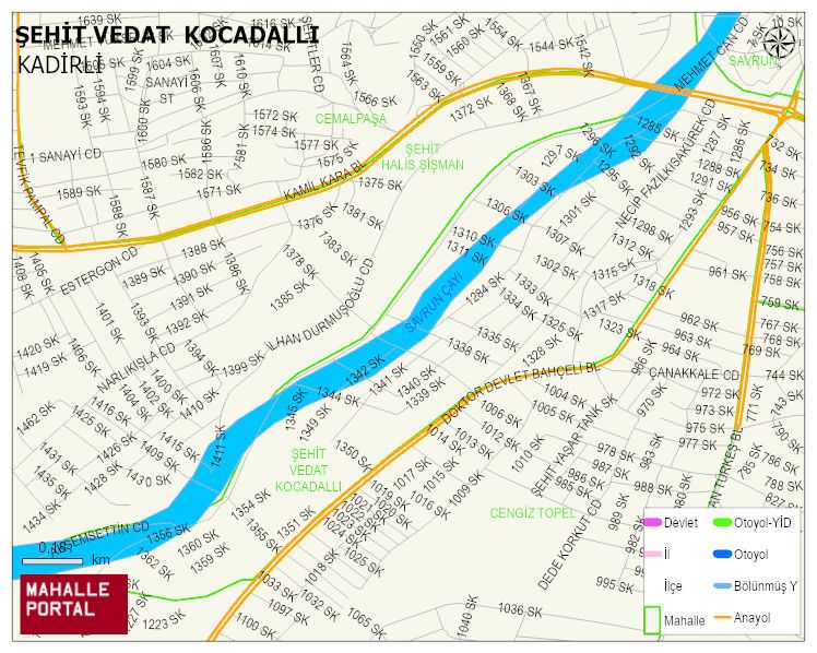 ŞEHİT VEDAT KOCADALLI Mahallesi Haritası | İnteraktif Köy ve Mahalle Sınırları