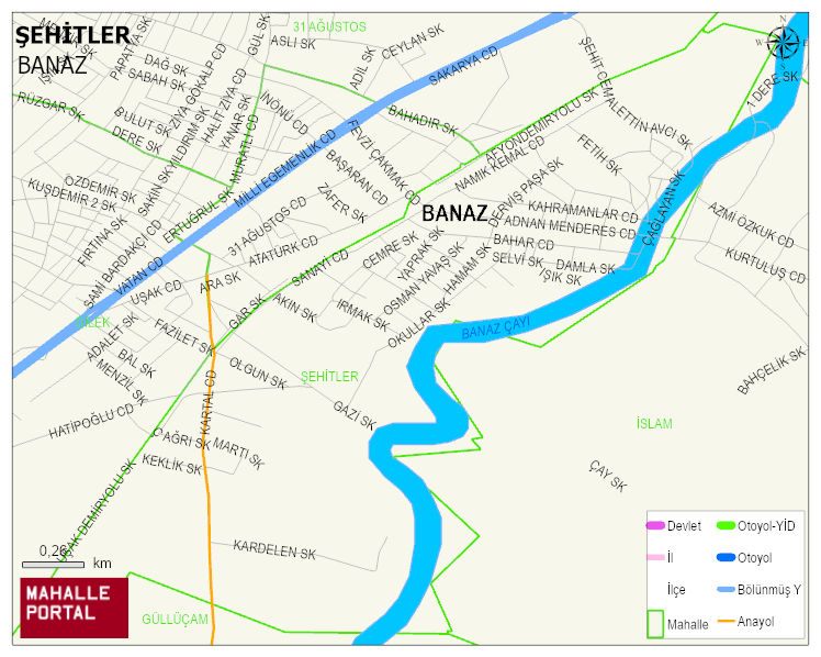 ŞEHİTLER Mahallesi Haritası | Güncel Mahalle ve Köy Haritası
