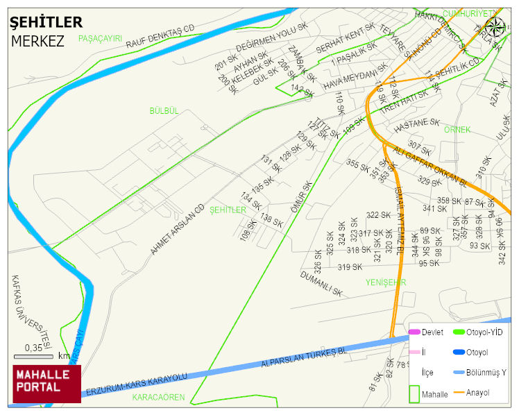 ŞEHİTLER Mahallesi Haritası | Güncel Mahalle ve Köy Haritası