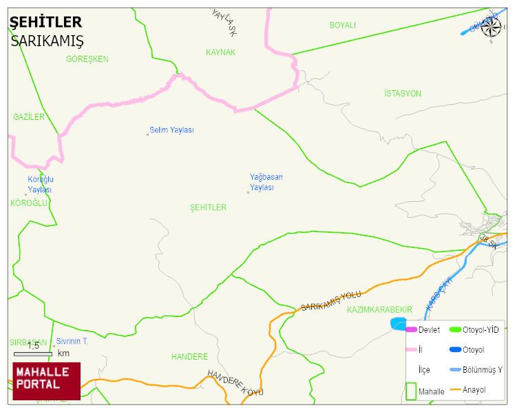 ŞEHİTLER Mahallesi Haritası | İnteraktif Köy ve Mahalle Sınırları