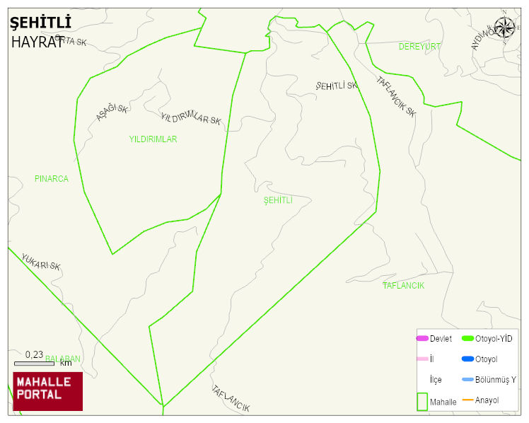 ŞEHİTLİ Mahallesi Haritası | Güncel Mahalle ve Köy Haritası