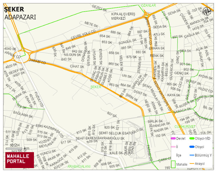 ŞEKER Mahallesi Haritası | Sayısal Bölge Görünümü