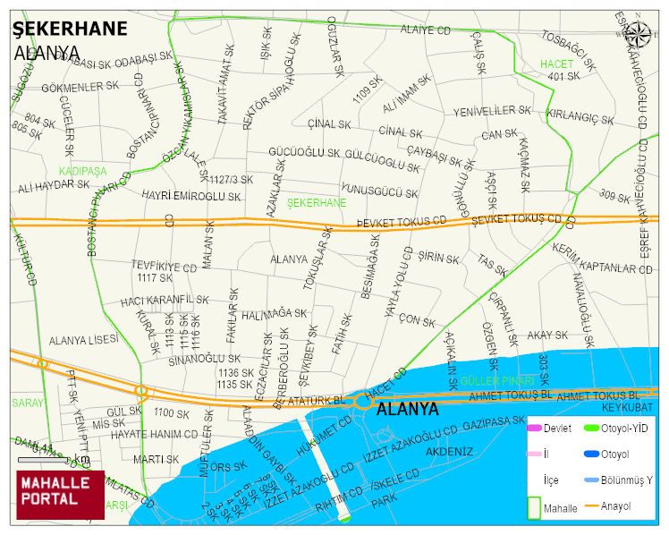 ŞEKERHANE Mahallesi Haritası | İnteraktif Köy ve Mahalle Sınırları