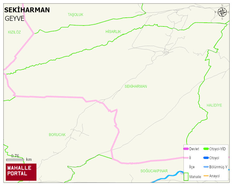 SEKİHARMAN Mahallesi Haritası | Mahalle ve Köy Sınırı