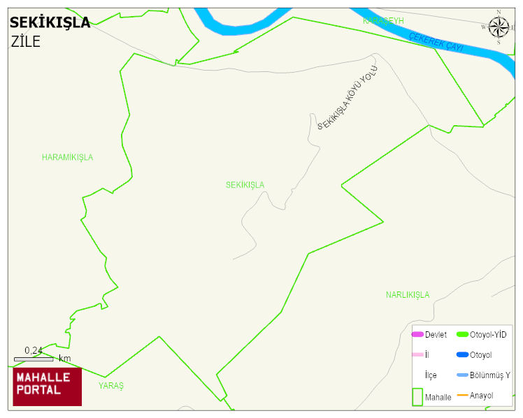 SEKİKIŞLA Köyü Haritası | Detaylı Köy ve Mahalle Görünümü