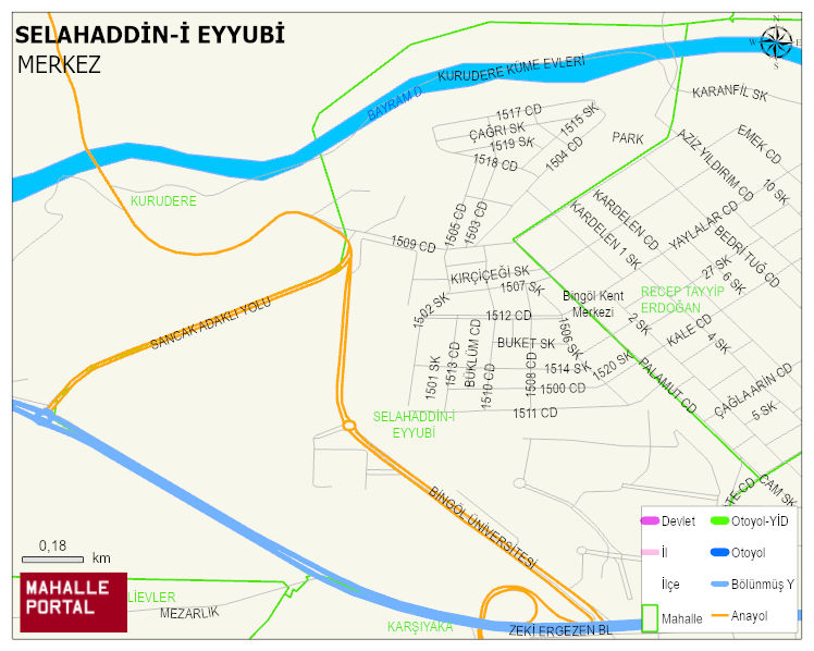SELAHADDİN-İ EYYUBİ Mahallesi Haritası | Detaylı Köy ve Mahalle Görünümü