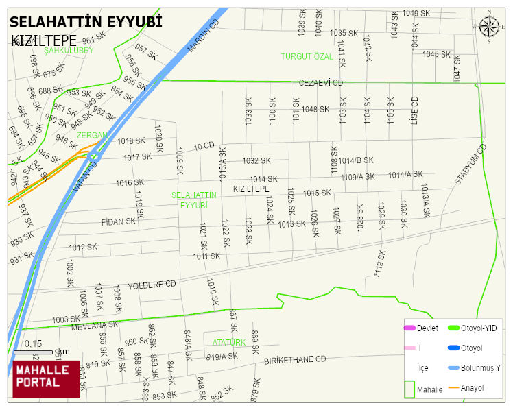 SELAHATTİN EYYUBİ Mahallesi Haritası | İnteraktif Köy ve Mahalle Sınırları