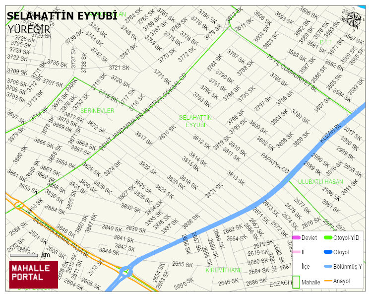SELAHATTİN EYYUBİ Mahallesi Haritası | Mahalle Sokak Haritası