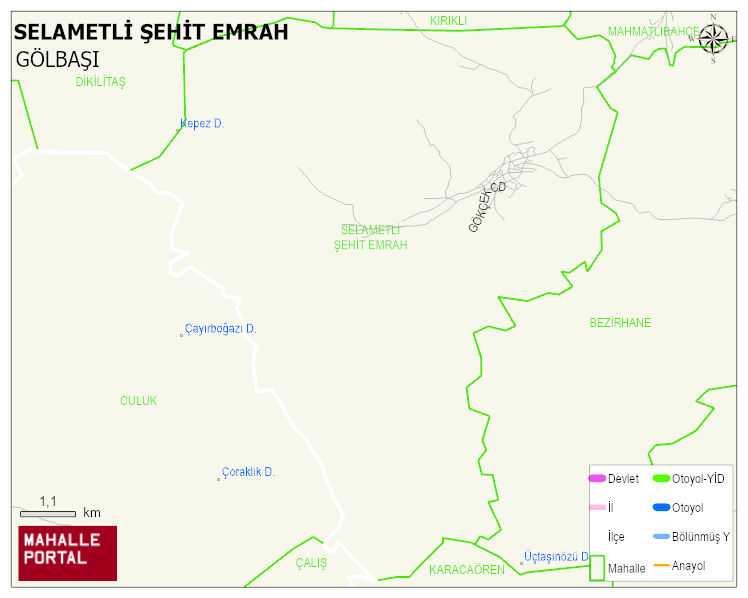 SELAMETLİ ŞEHİT EMRAH Mahallesi Haritası | Detaylı Köy ve Mahalle Görünümü