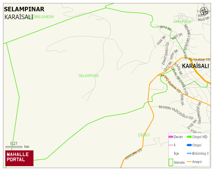 SELAMPINAR Mahallesi Haritası | İnteraktif Köy ve Mahalle Sınırları