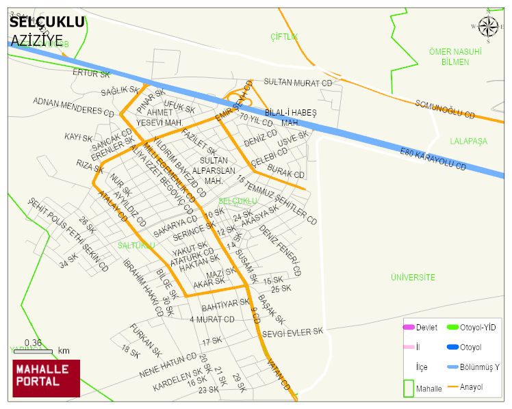 SELÇUKLU Mahallesi Haritası | İnteraktif Köy ve Mahalle Sınırları