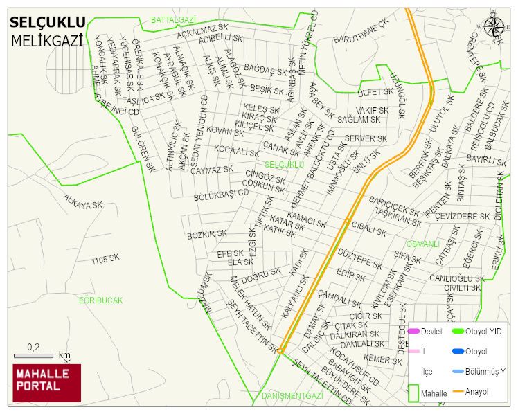 SELÇUKLU Mahallesi Haritası | Detaylı Köy ve Mahalle Görünümü