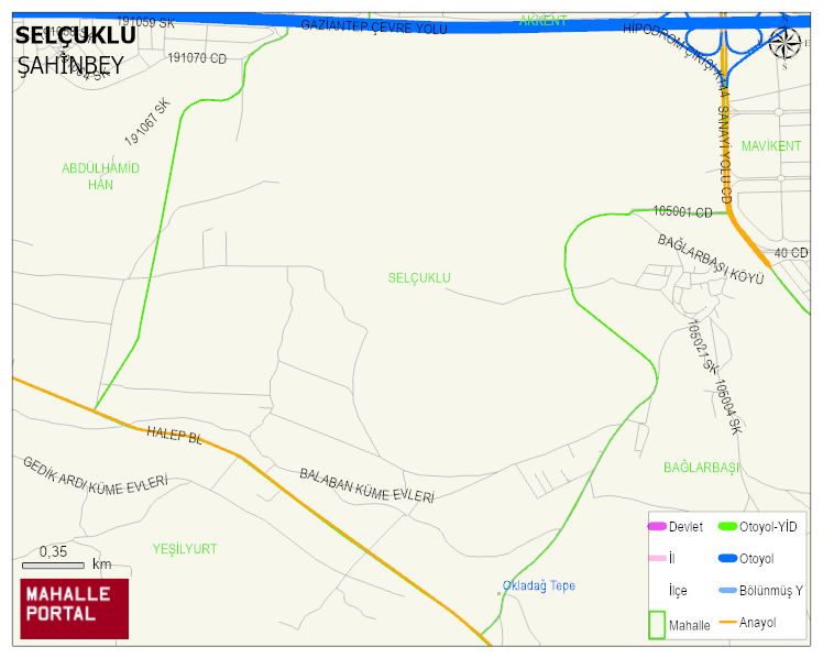 SELÇUKLU Mahallesi Haritası | Coğrafi Yapı ve Detaylı Haritası