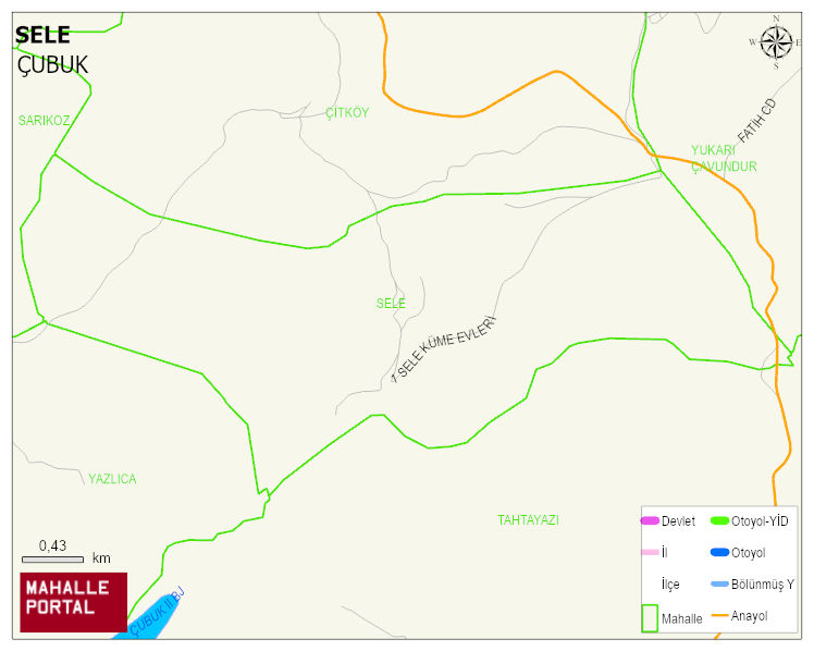 SELE Mahallesi Haritası | Dağlar, Ovalar ve Akarsu Bilgileri