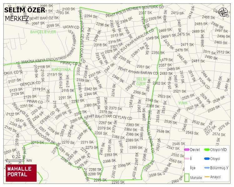 SELİM ÖZER Mahallesi Haritası | Güncel Mahalle ve Köy Haritası