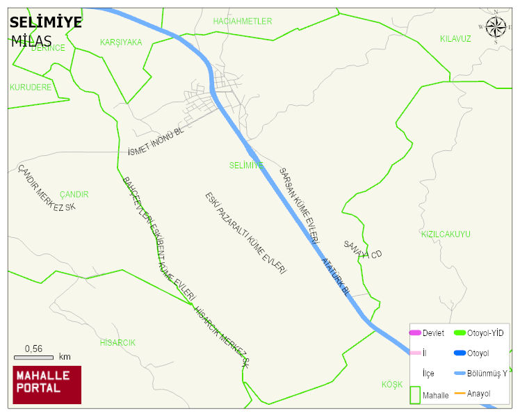 SELİMİYE Mahallesi Haritası | Coğrafi Yapı ve Detaylı Haritası