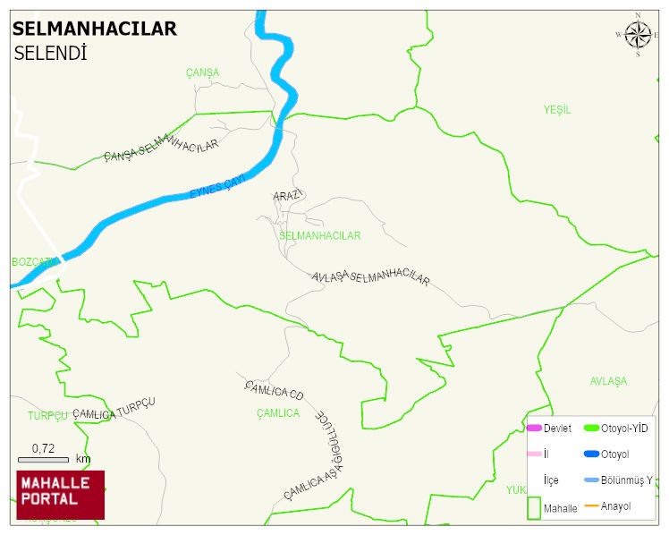 SELMANHACILAR Mahallesi Haritası | Güncel Mahalle ve Köy Haritası