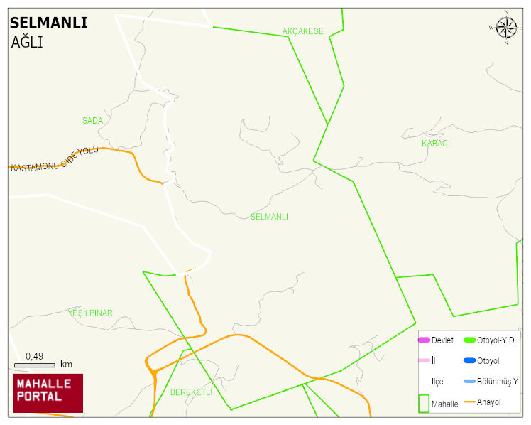SELMANLI Köyü Haritası | Dağlar, Ovalar ve Akarsu Bilgileri