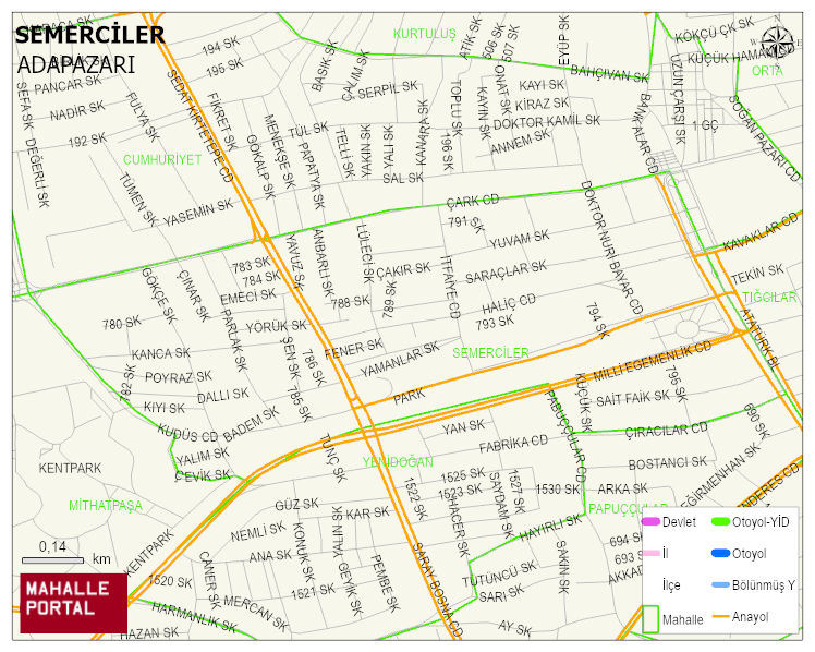 SEMERCİLER Mahallesi Haritası | Coğrafi Yapı ve Detaylı Haritası