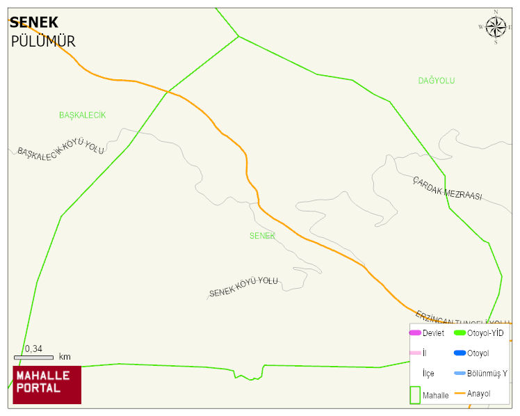 SENEK Köyü Haritası | Sayısal Bölge Görünümü