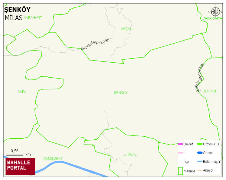 ŞENKÖY Mahallesi Haritası | Dağlar, Ovalar ve Akarsu Bilgileri