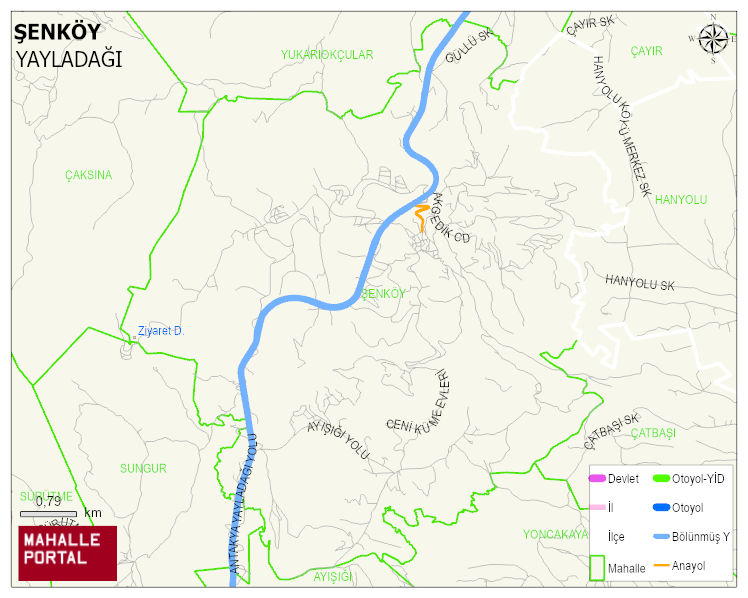 ŞENKÖY Mahallesi Haritası | Yükselti ve Doğa Özellikleri