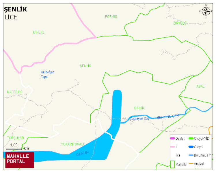 ŞENLİK Mahallesi Haritası | Mahalle ve Köy Sınırı