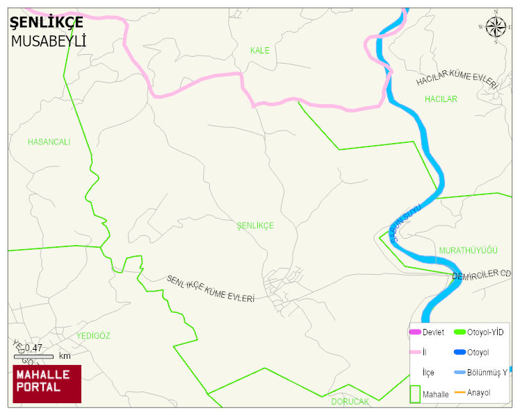 ŞENLİKÇE Köyü Haritası | Uydu Görüntüsü ve Harita Detayları