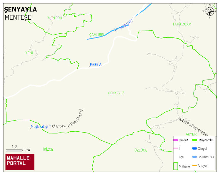 ŞENYAYLA Mahallesi Haritası | Detaylı Köy ve Mahalle Görünümü