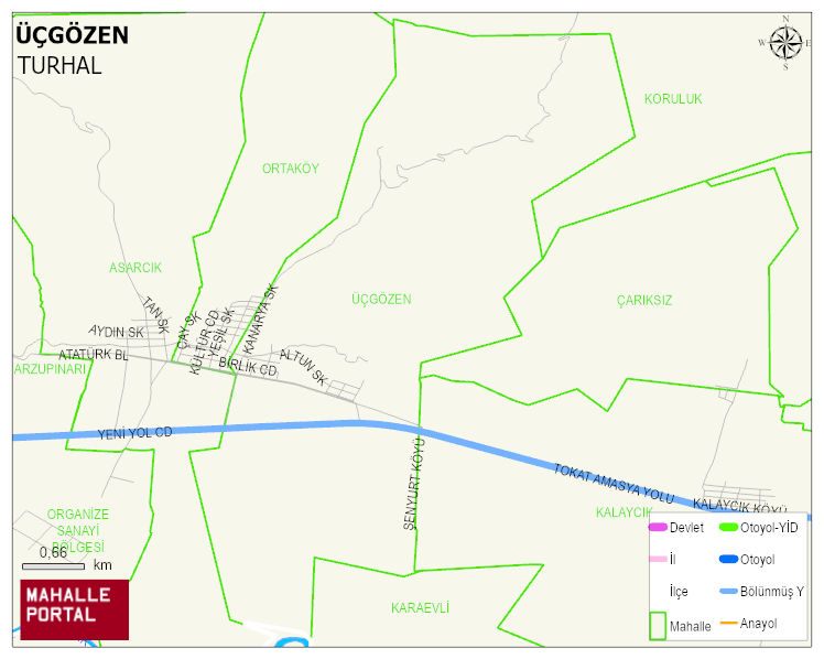 ŞENYURT BELDESİ ÜÇGÖZEN Mahallesi Haritası | İnteraktif Köy ve Mahalle Sınırları