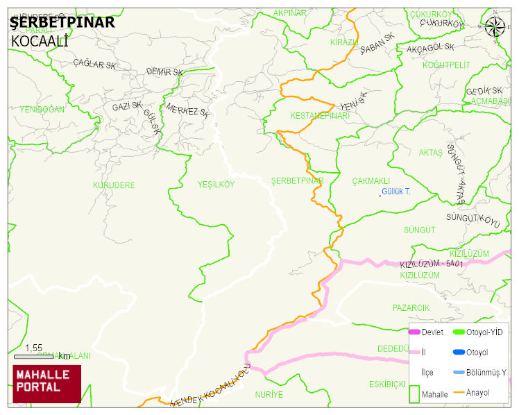 ŞERBETPINAR Mahallesi Haritası | Mahalle ve Köy Sınırı