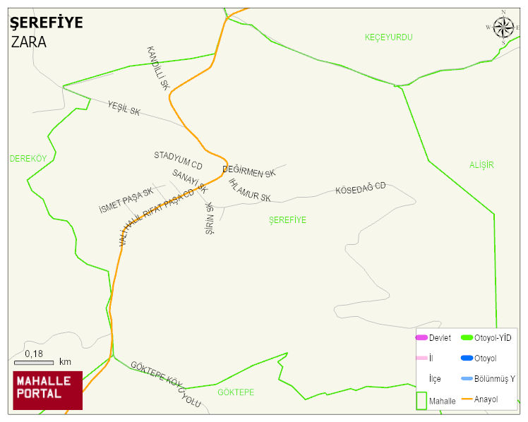 ŞEREFİYE Köyü Haritası | İnteraktif Köy ve Mahalle Sınırları