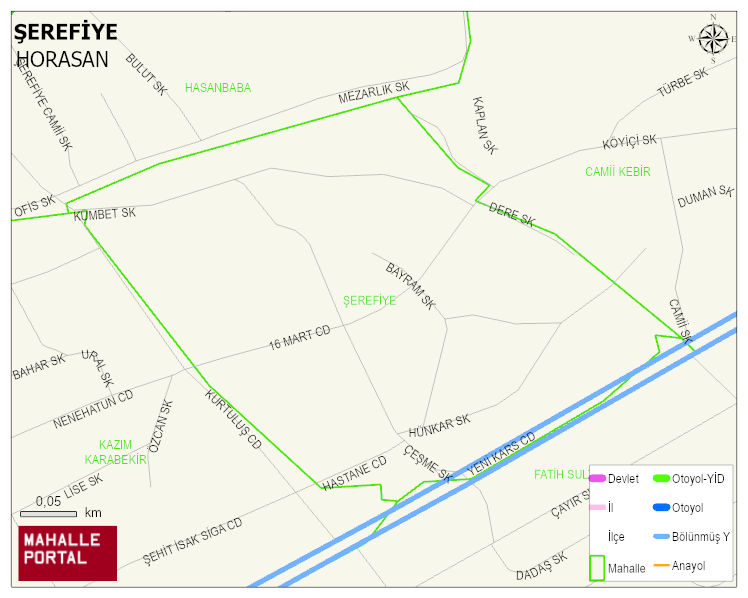 ŞEREFİYE Mahallesi Haritası | Yükselti ve Doğa Özellikleri