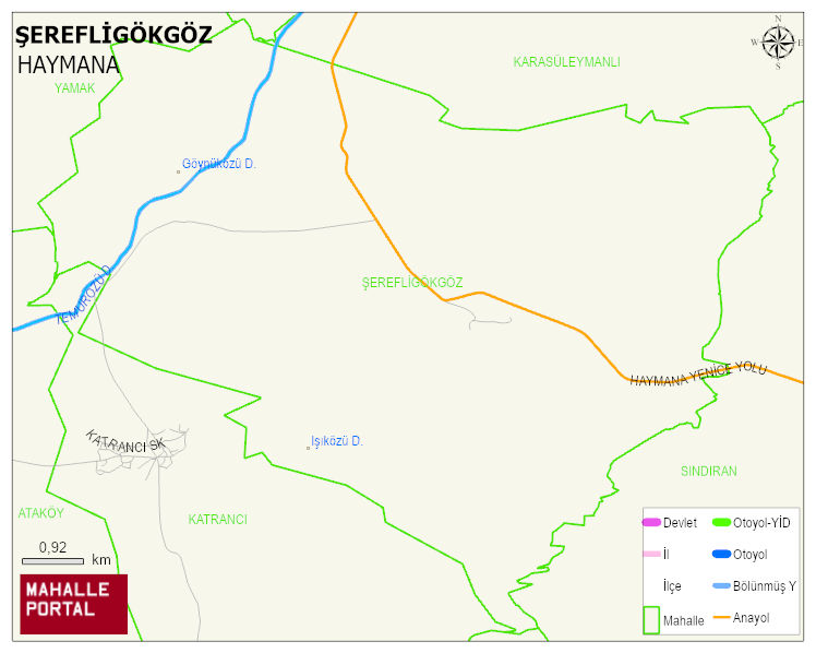 ŞEREFLİGÖKGÖZ Mahallesi Haritası | Sayısal Bölge Görünümü