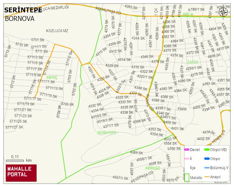 SERİNTEPE Mahallesi Haritası | İnteraktif Köy ve Mahalle Sınırları