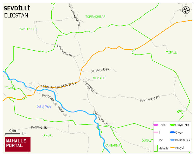 SEVDİLLİ Mahallesi Haritası | Mahalle ve Köy Sınırı