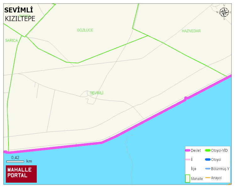 SEVİMLİ Mahallesi Haritası | İnteraktif Köy ve Mahalle Sınırları