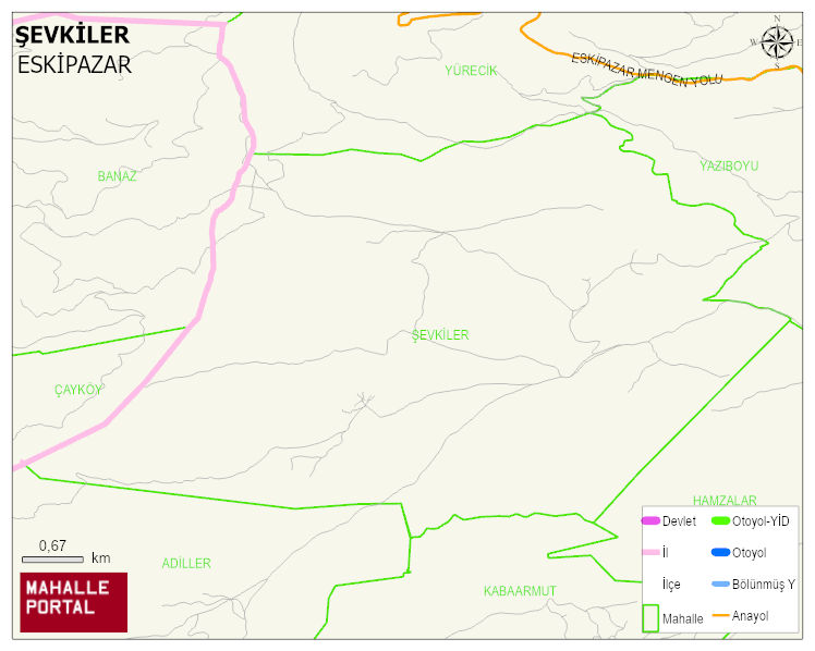 ŞEVKİLER Köyü Haritası | Mahalle Sokak Haritası