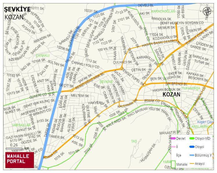 ŞEVKİYE Mahallesi Haritası | Mahalle ve Köy Sınırı