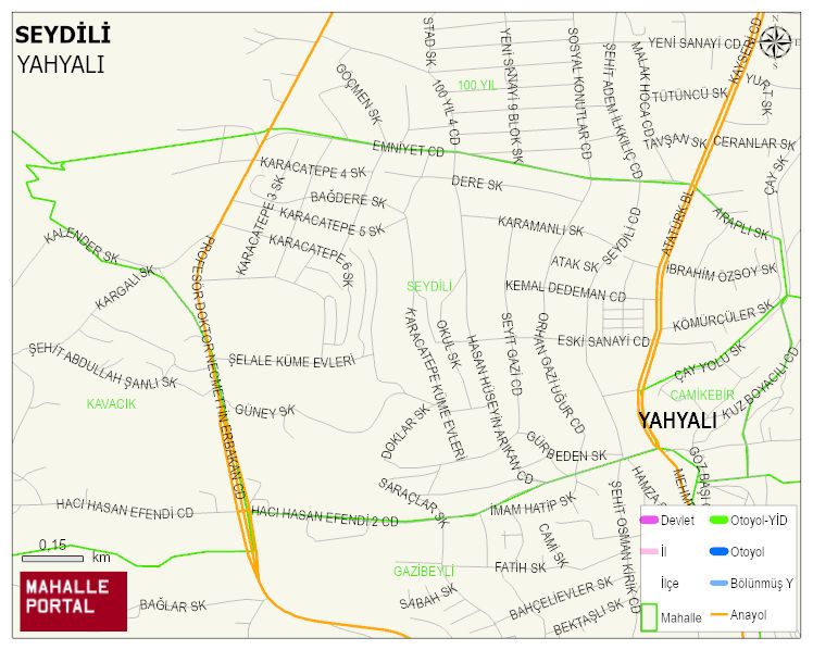 SEYDİLİ Mahallesi Haritası | Mahalle Sokak Haritası