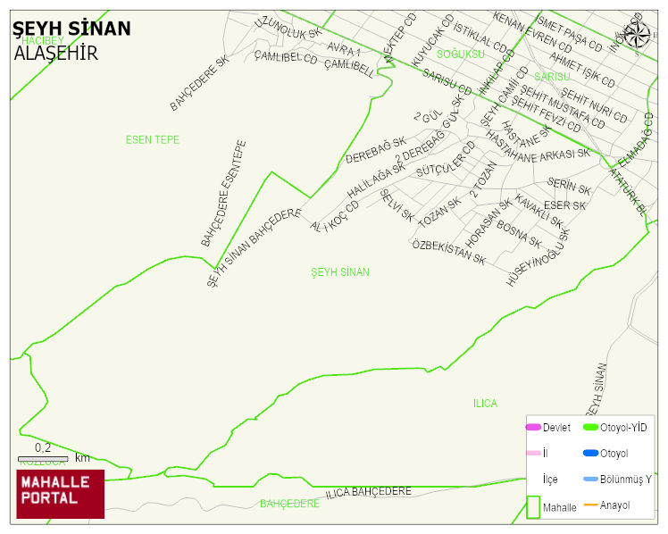 ŞEYH SİNAN Mahallesi Haritası | Detaylı Köy ve Mahalle Görünümü