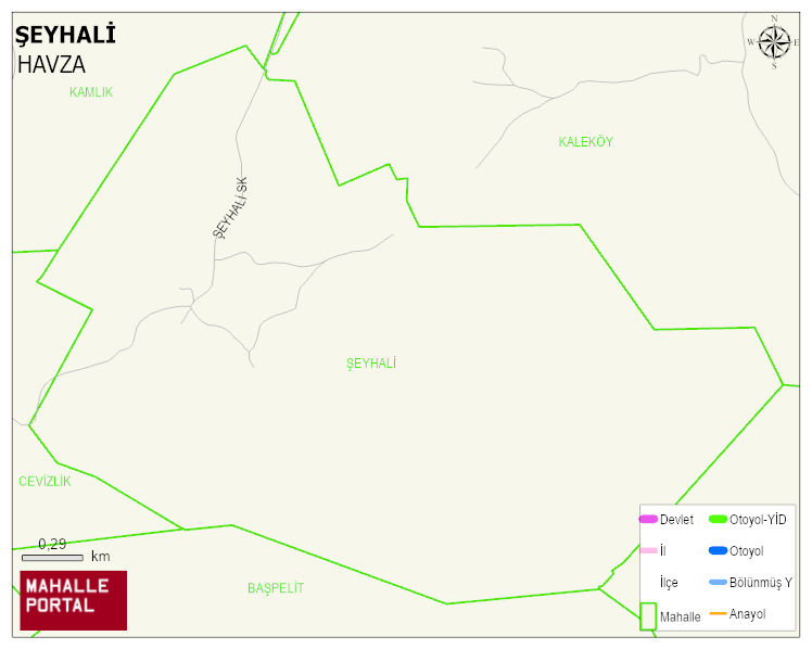 ŞEYHALİ Mahallesi Haritası | Yükselti ve Doğa Özellikleri