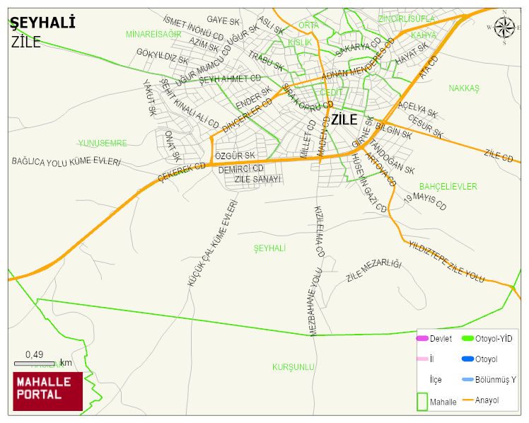 ŞEYHALİ Mahallesi Haritası | Dağlar, Ovalar ve Akarsu Bilgileri