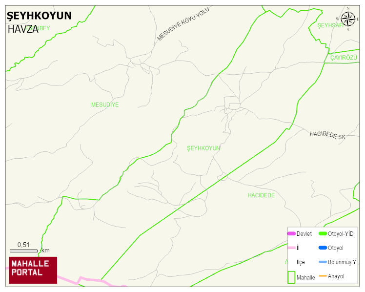 ŞEYHKOYUN Mahallesi Haritası | İnteraktif Köy ve Mahalle Sınırları