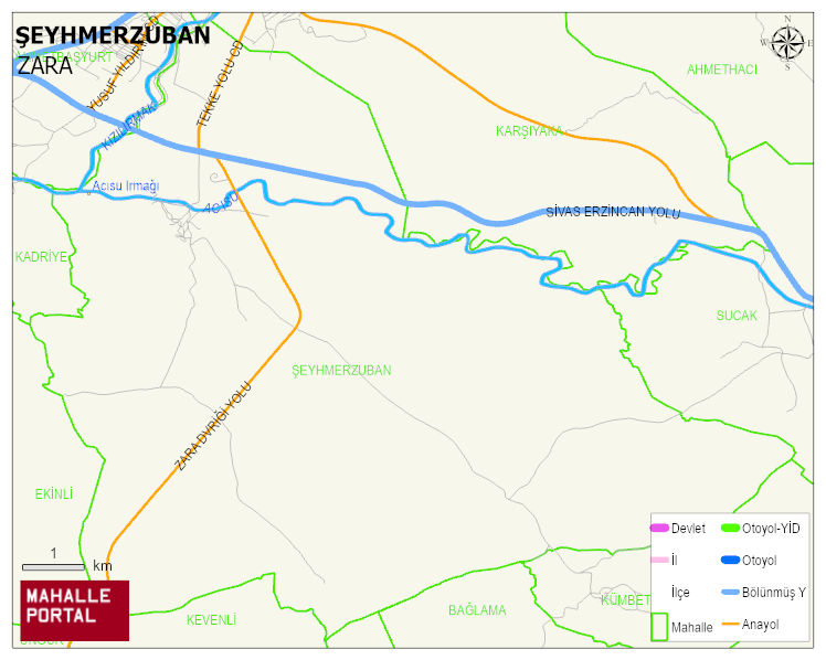 ŞEYHMERZUBAN Mahallesi Haritası | Detaylı Köy ve Mahalle Görünümü